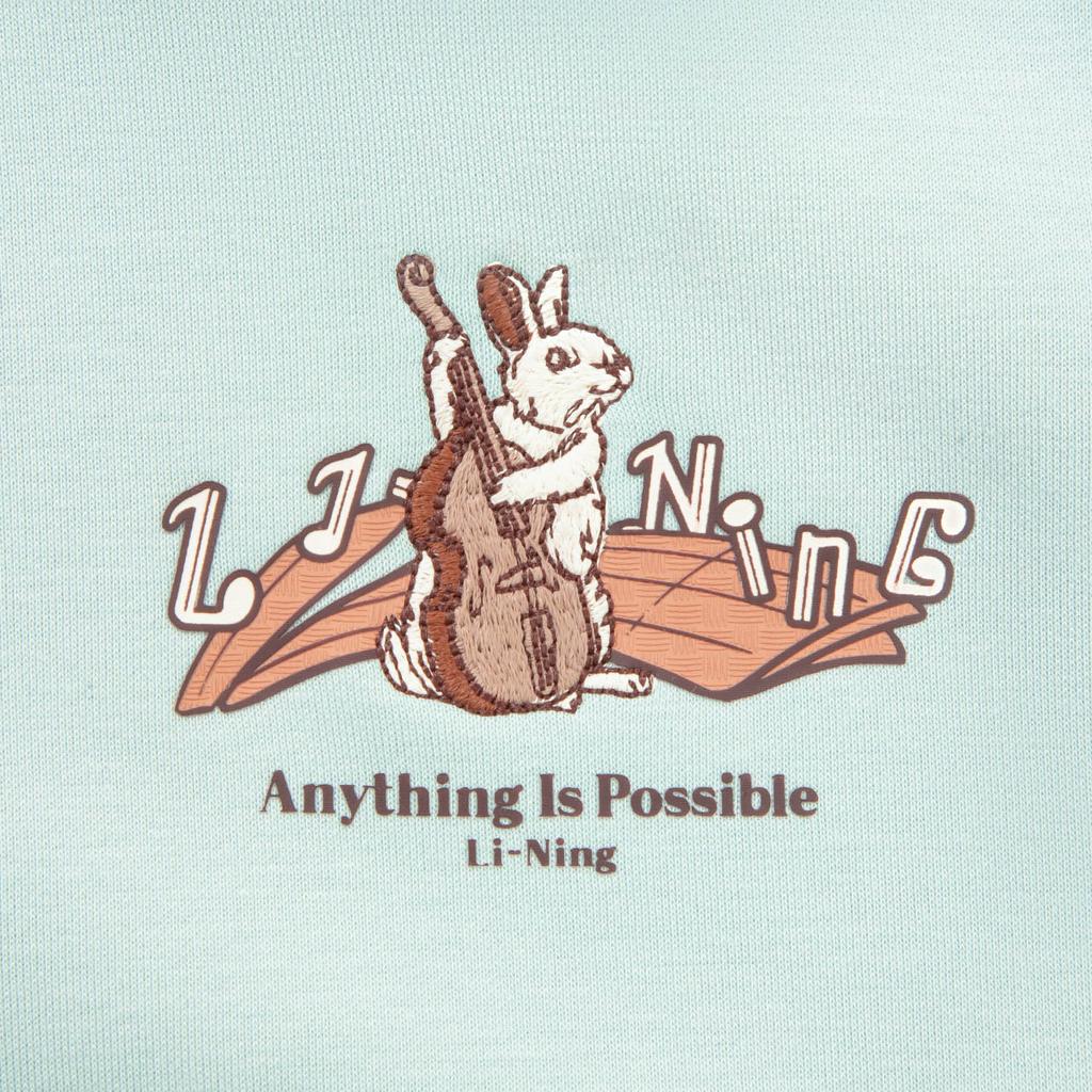 Li Ning Sports Lifestyle Series Simple Comfortable Casual Versatile Letter Animal Print Loose Sweatshirt Women sweatshirt AWDVC74-7