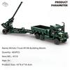 Non-Toxic 485Pcs Military Classic Building Blocks Model M35A2 M198 Truck Small Particle Children Educational Toys 4510