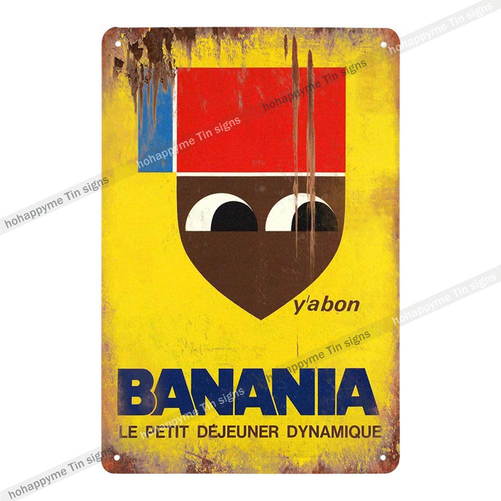 BANANIA Metal Signs Funny Tin Painting Plaque Vintage Decorative For Bar Pub Club Cafe Poster Wall Stickers Home Decor 20x30cm