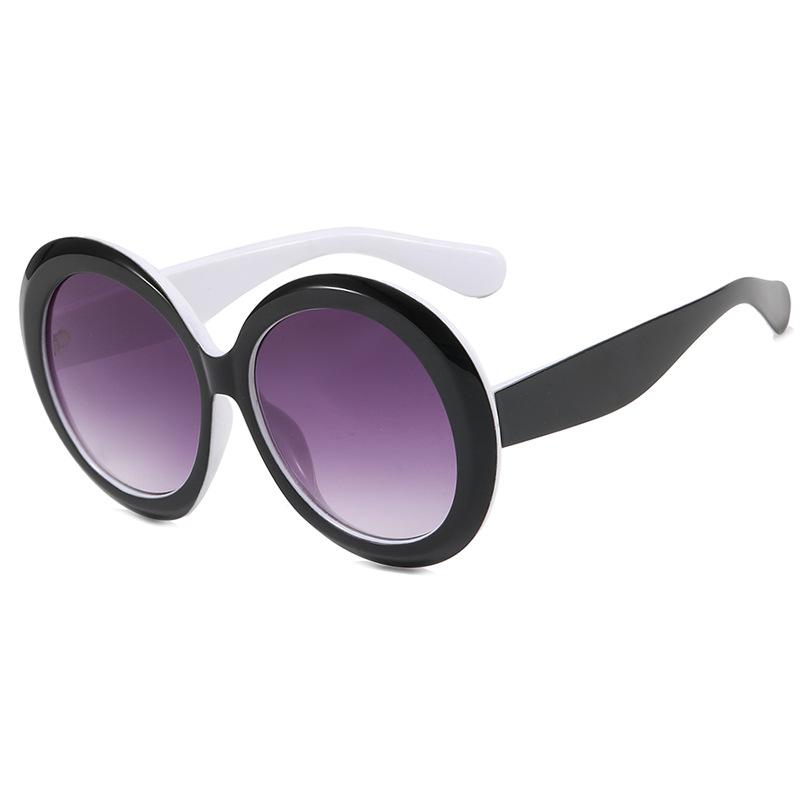 SHAUNA Vintage Oversized Round Women Sunglasses Fashion Double Color Gradient Shades UV400 Men Trending Punk Sun Glasses