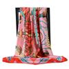 New Print 90X90CM Luxury Shawls Four Seasons Fashion Silk Scarves Popular Sunscreen Bandannas Europe And America Square Kerchief