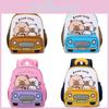 Cute Childrens Dual Shoulder Backpack For Kids With Capybara Pattern And Polyester Lining