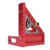 3D Multi Angle Measuring Ruler 0 180 Degree Protractor Aluminum Alloy Anodized Drawing Line Ruler Carpenter Square Red
