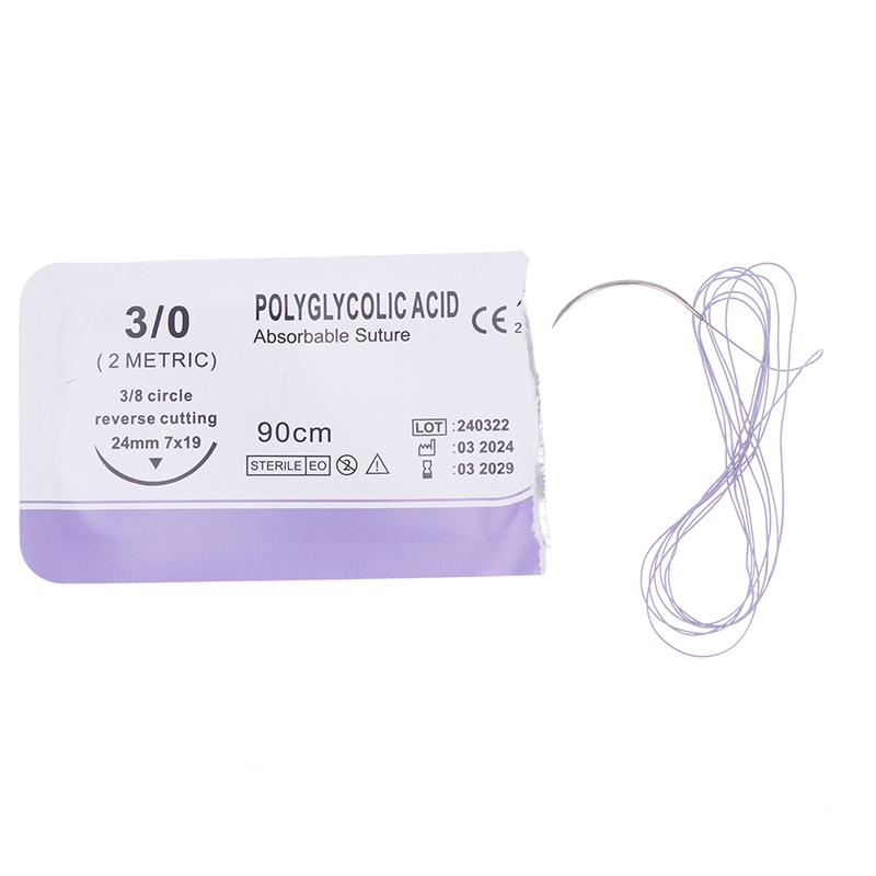 Wchłanialny Nić Szyjna Specyficzna dla Psa Zwierzęcia PGA 90CM Z Igłą 2-0 3-0 4-0 Demonstracje Nauczania Ćwiczenia Użycie