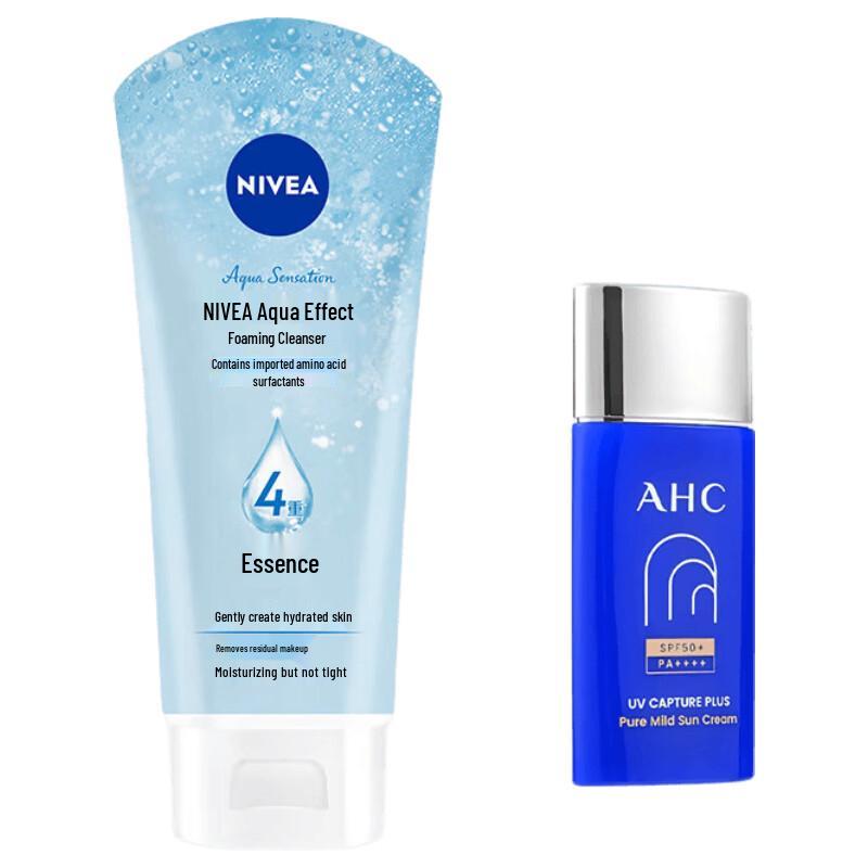 NIVEA Hydrating Foaming Cleanser & Sunscreen Set