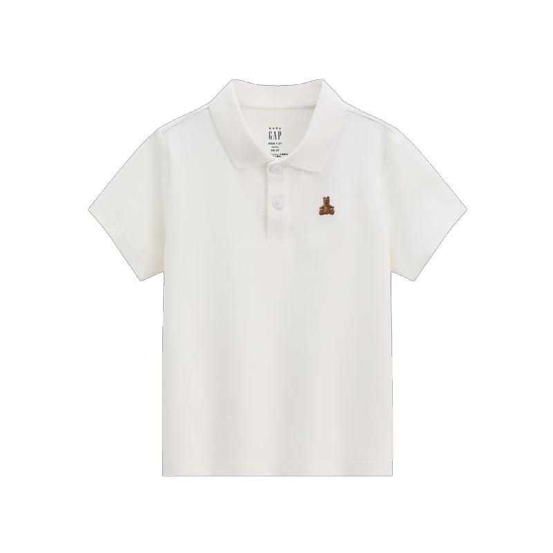 GAP Boys' Toddler Embroidered Bear Short Sleeve Polo Shirt