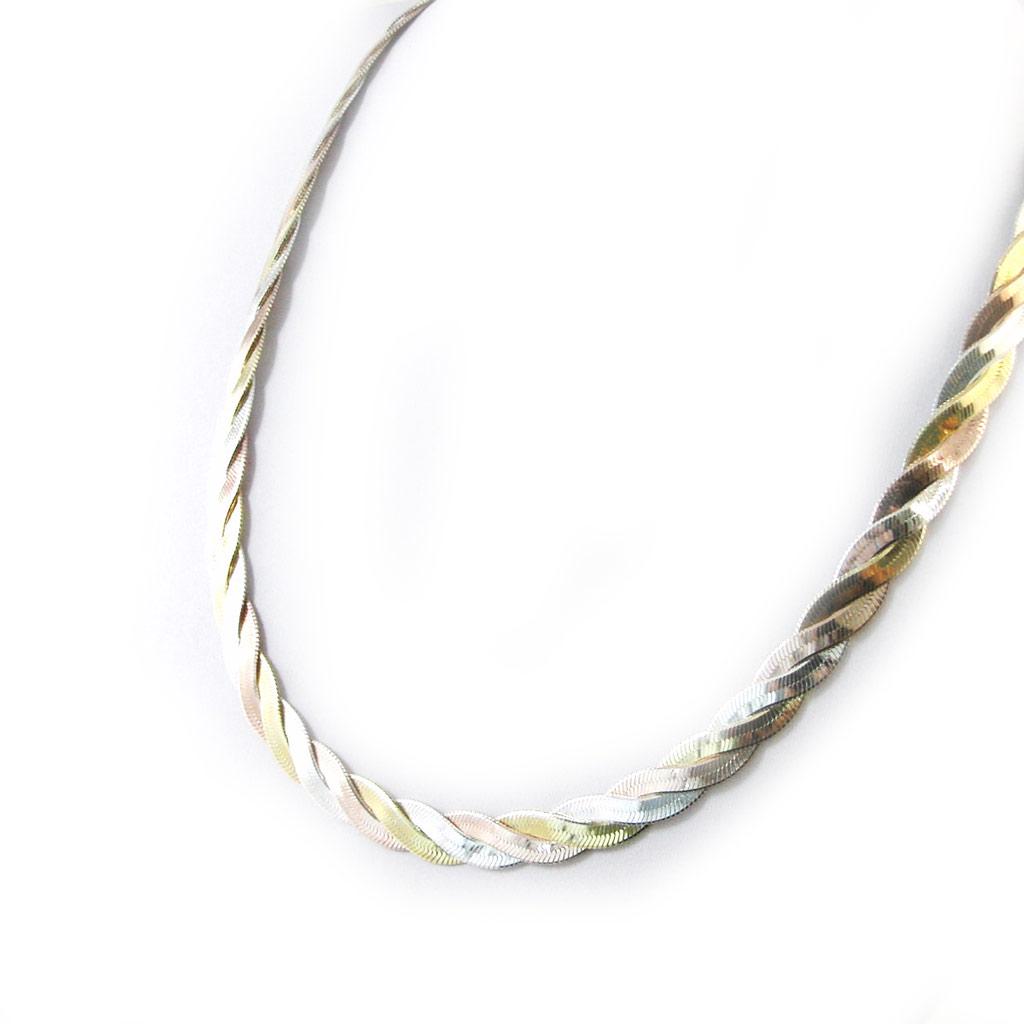 

Les Trésors De Lily [G1773] - Трехцветное серебряное ожерелье Magical Lianas