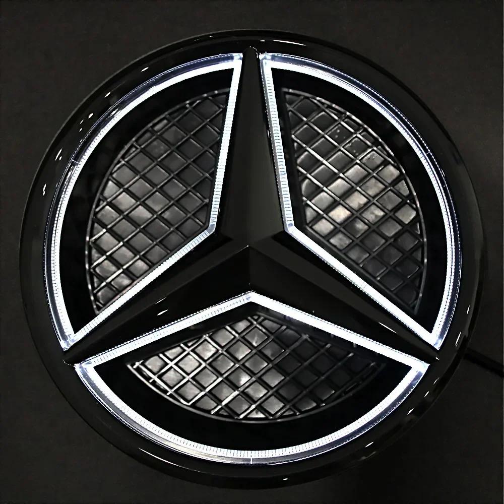 Mercedes Benz Amg W447 V-class VITO W204 W212 glk c63 White Blue Red Light Car Front Grilled Star Emblem LED Illuminated Logo PO6