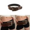 Artistic Wide Pu Leather Belt For Women With Alloy Clasp For Elegant Dress Pairing