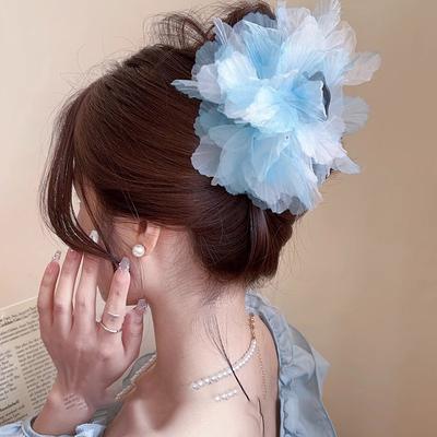 Super Immortal High Beauty Mountain Camellia Hairpin Female New Style Sweet Atmosphere Temperament Hair Grab Versatile Fashion Accessories