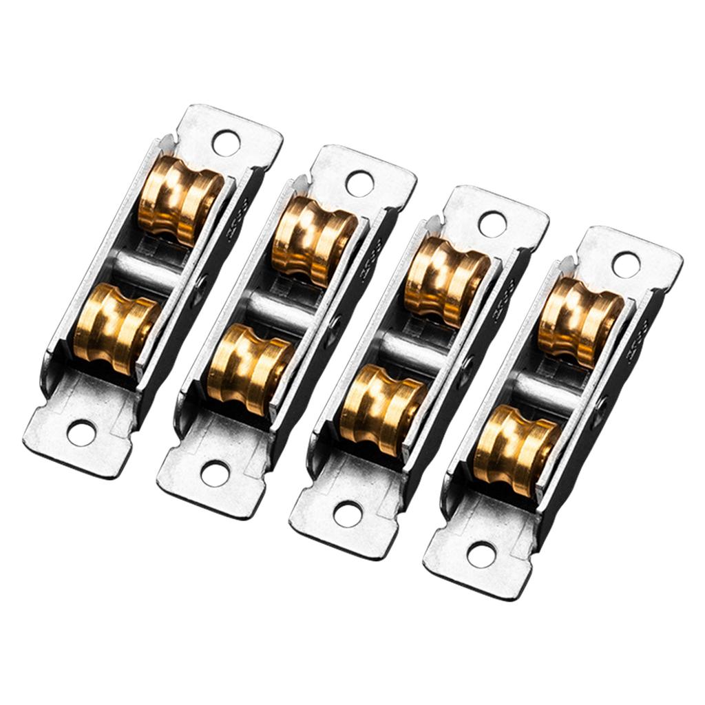 4pcs Heavy Duty Metal Window Roller Wheels Universal Sliding Axles Window Pulley Rollers Upgrades Use for Smooth Operate
