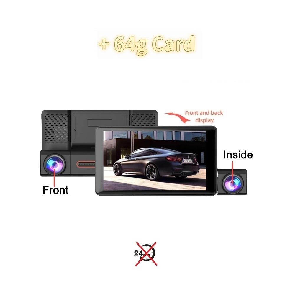 Three Recording High-definition Night Vision 3-channel Reversing Camera Integrated Car Driving Recorder