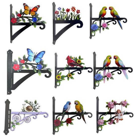 Metal Plant Hanger Wall Hook Heavy Duty Hanging Basket Bracket Decorative