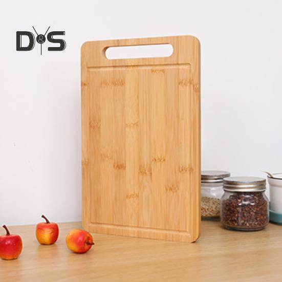 Bamboo Cutting Board Thickened Double-Sided Chopping Board for Meat And Vegetables Kitchen Chopping Panel with Vertical Storage Anti-Mildew Fruit