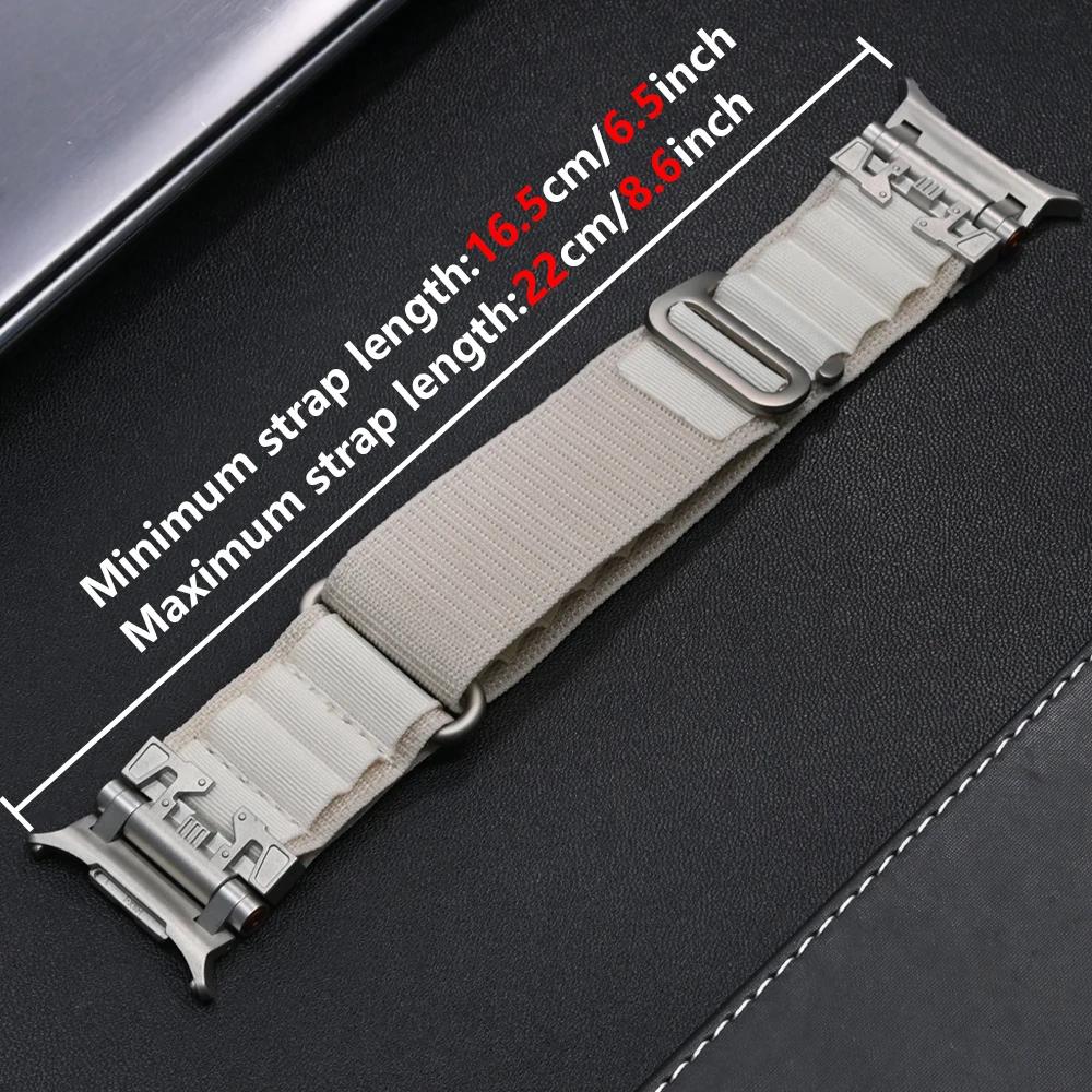 Alpine Sports Nylon Band For Samsung Galaxy Watch Ultra 47mm No Gaps Quick Fit Strap GALAXY ULTRA 47mm Curved End Loop Bracelet