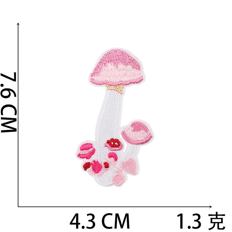 Cartoon Mushroom Embroidery Cloth Sticker Mushroom Embroidery Label Clothes Patch Sticker Fast Sell Hot Embroidery Chapter Boy