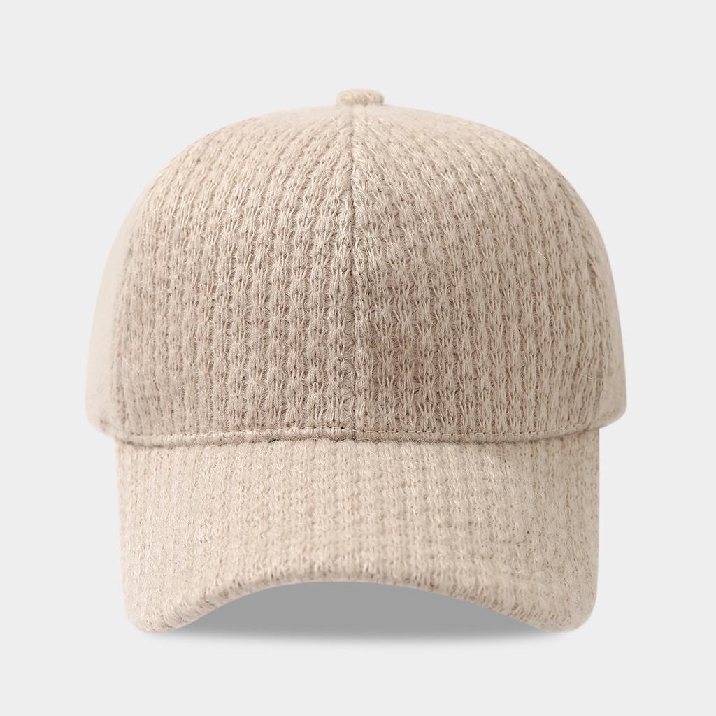 Herbst und Winter neue einfache einfarbige lässige Mütze personalisierte gestrickte Baseballkappe Paar vielseitig warmer Sonnenhut