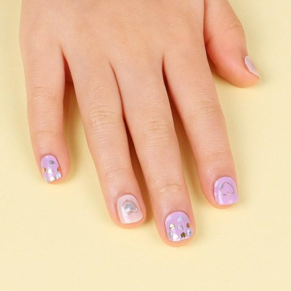 Gelové proužky na gelové nehty Glossy Blossom Princess Jellica pro děti, Heart Sugar, 4 kusy