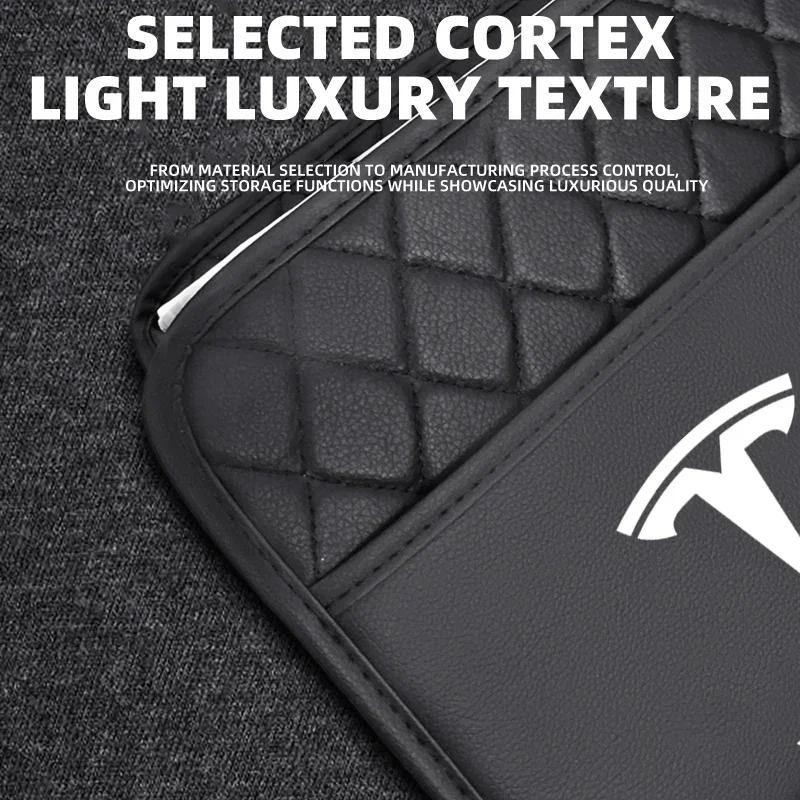 Autocollant de Voiture 2025 Nouveau Tesla Grande Capacité Sac de Rangement Portable Rangement Siège Auto Arrière Intérieur Pour Tesla Roadster Modèle S
