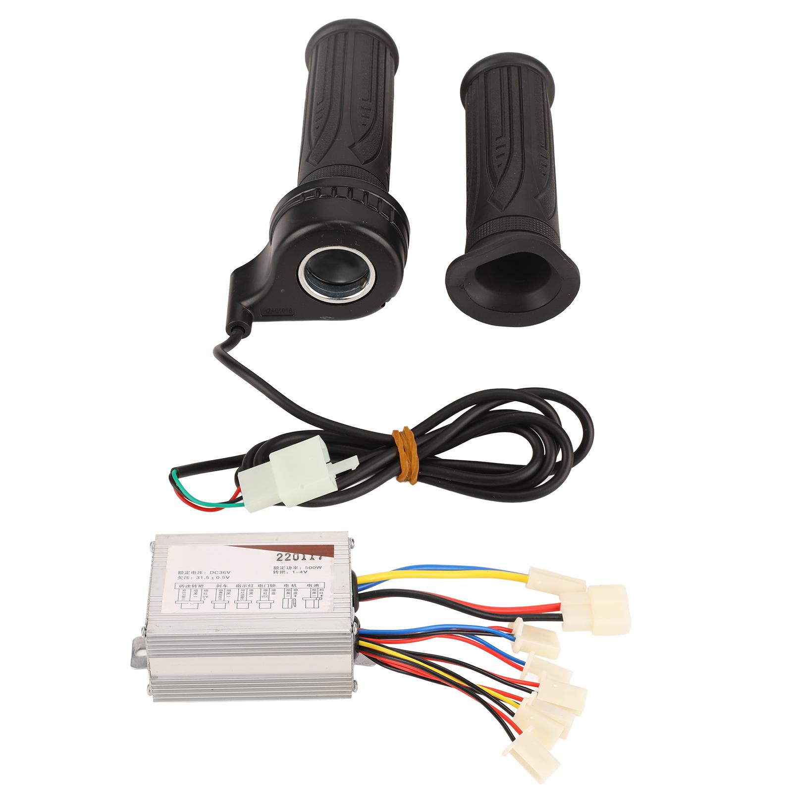 Scooter Controller Gashendel Kit Elektrische Fiets Gashendel 36V 500W Controller met Aluminiumlegering Zachte Rubberen Greep voor Elektrische