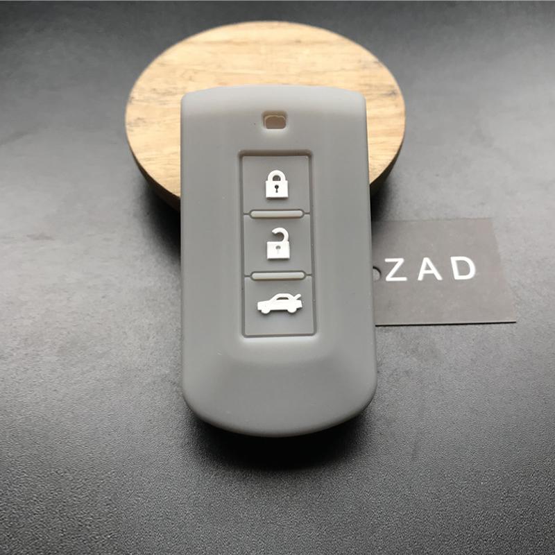 ZAD silicone car key case cover set fob for MITSUBISHI OUTLANDER Lancer EX ASX colt Grandis Pajero sport Remote key protection