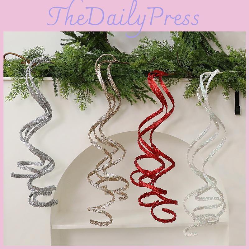Christmas Tree Branch Ornament With Plastic Material Holiday Home Props Decor