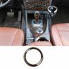 2010-15 Car Central Console Agate Wood Grain Water Cup Ring Trim For BMW X1 E84