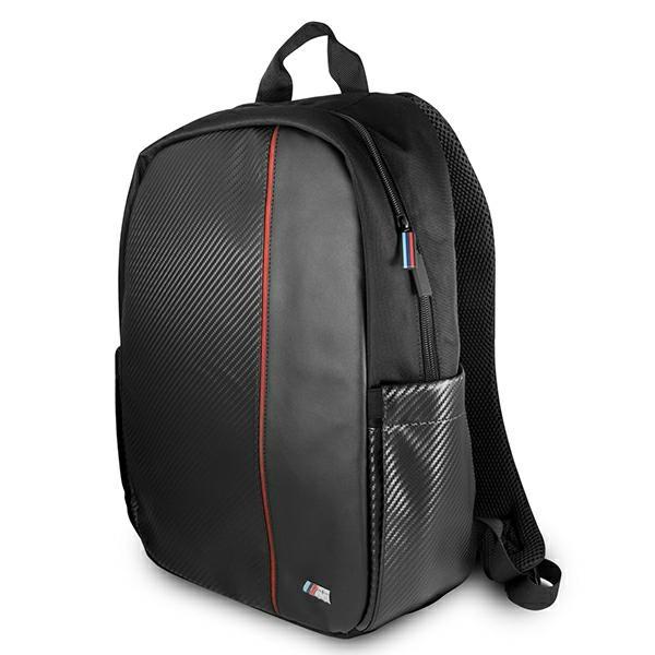 Mochila BMW 16 pulgadas Raya Roja Carbono Negra