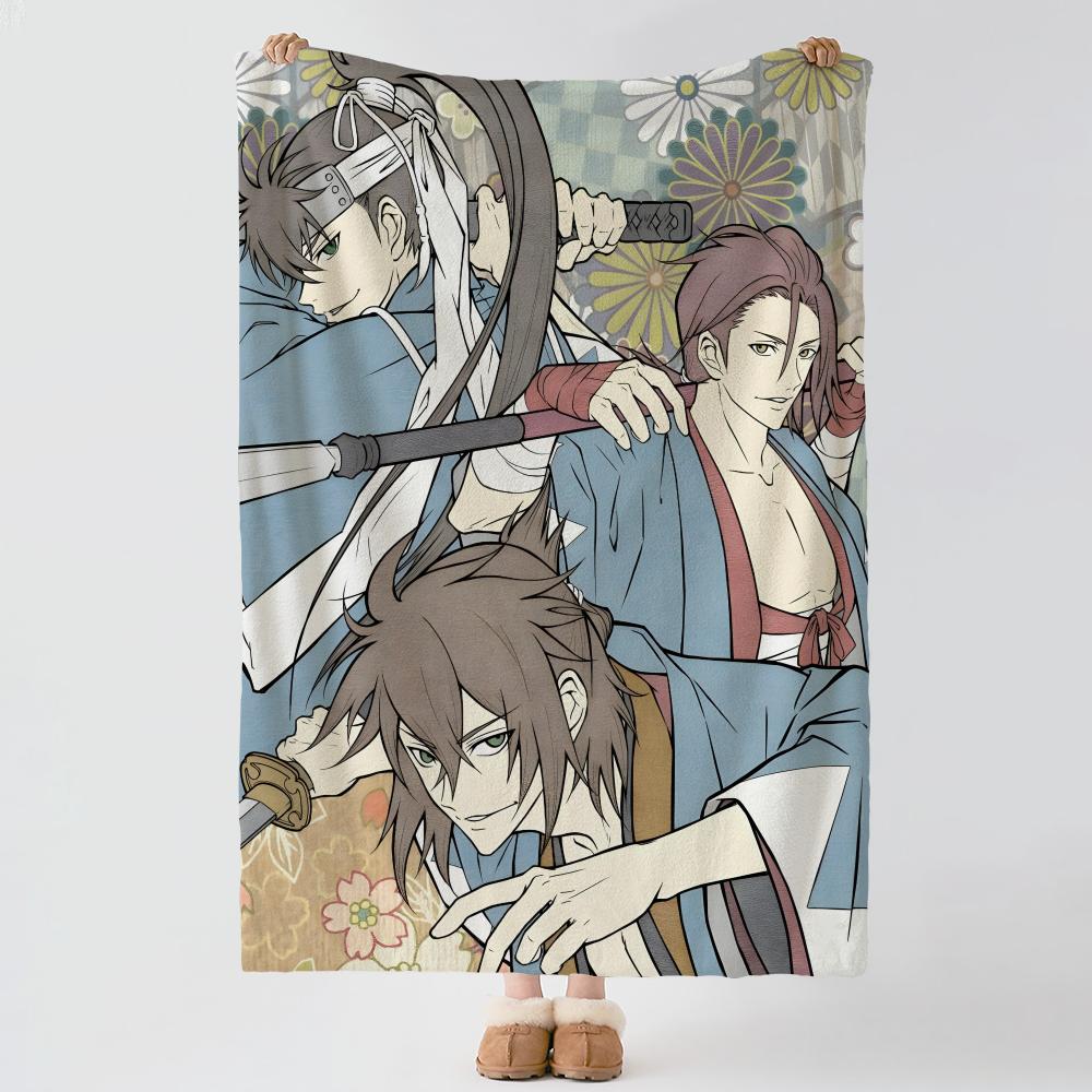 Game H-Hakuoki-I Throw Thick Comfort Flannel Quilt, Multi-scene Use Indoor Outdoor Daily Nap