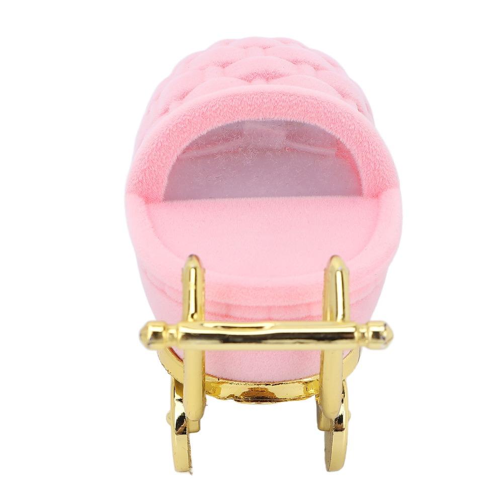 Baby Carriage Shape Jewelry Organizer Box Portable Ring Storage Box Jewelry Gift Case Home Storage