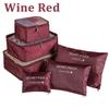 7Pcs Folding Travel Organizer Storage Bags Wardrobe Cube Suitcase Packing Set Storages Luggage Clothes Shoe Box
