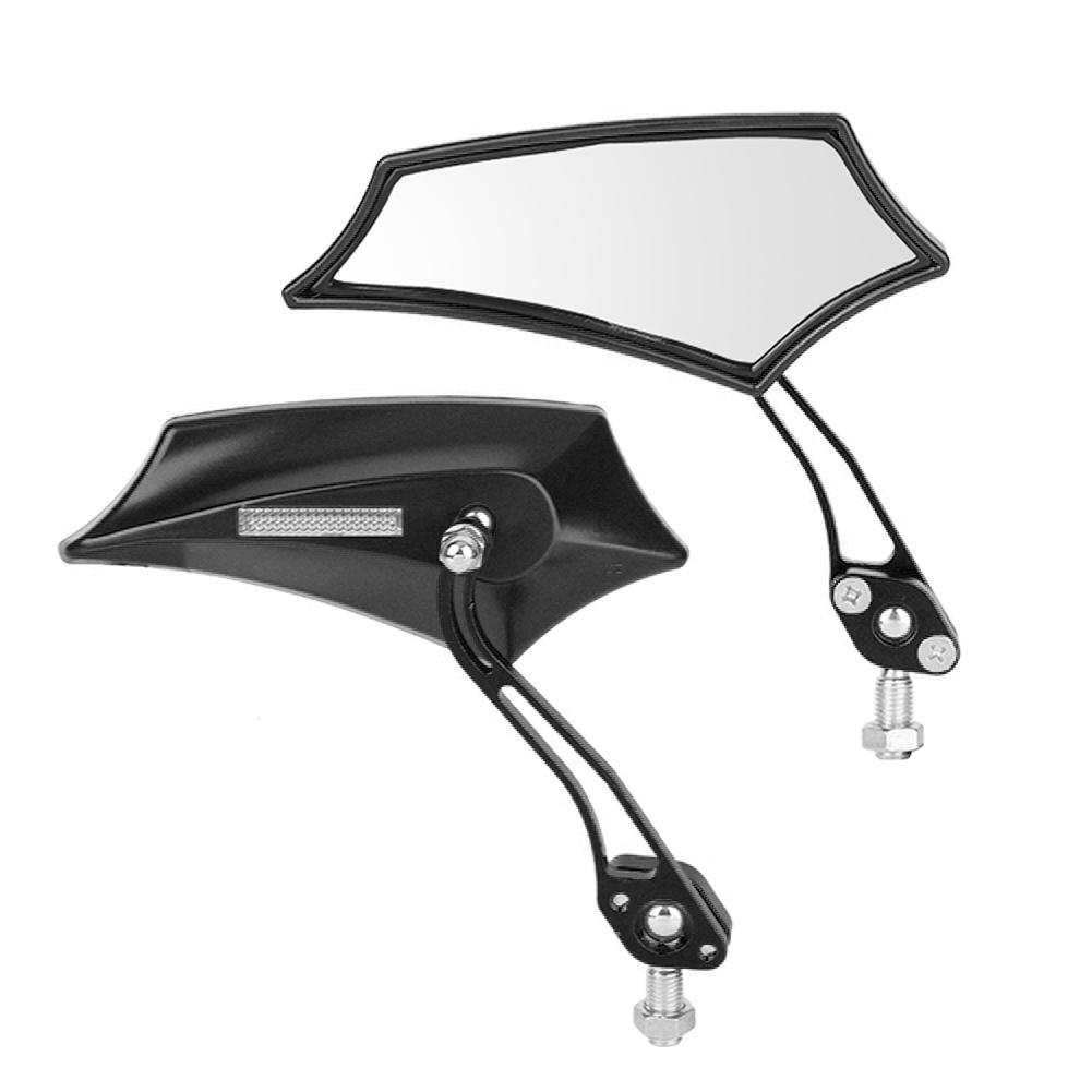 A Pair of Universal Motorcycle Motorbike Modified Accessories Rear View Rearview Mirror(Black)