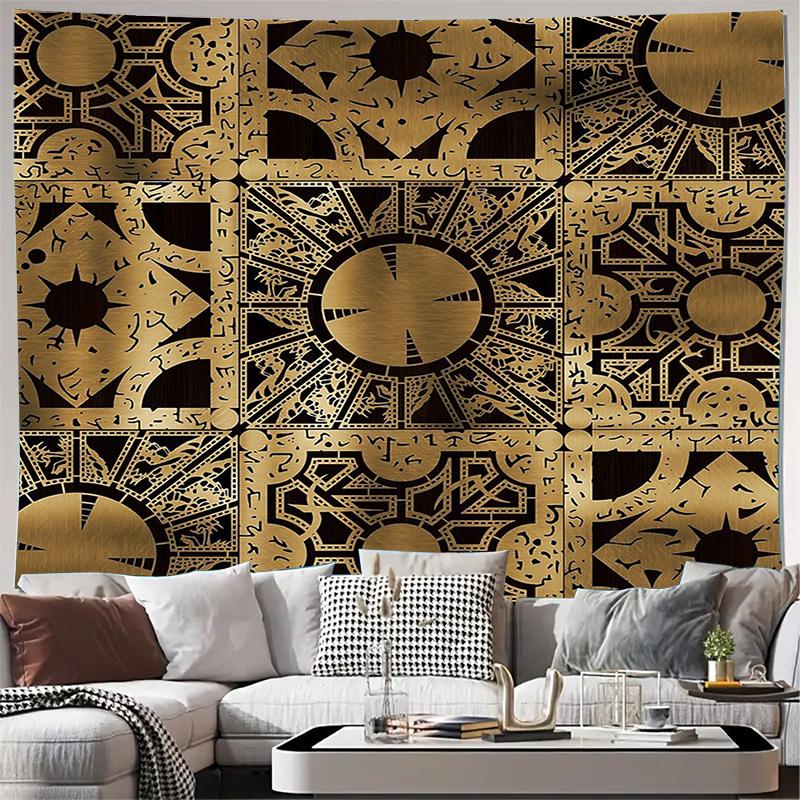 

Bohemian Wall Tapestry Mandala Tapestry Psychedelic Wall Art Hippie Decor Festival Backdrop Bedroom Decoration Living Room Hangi 74x94cm(29x37in)