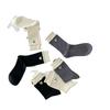 Female Summer Thin Ballet Style Love Embroidery Cylinder Stack Socks