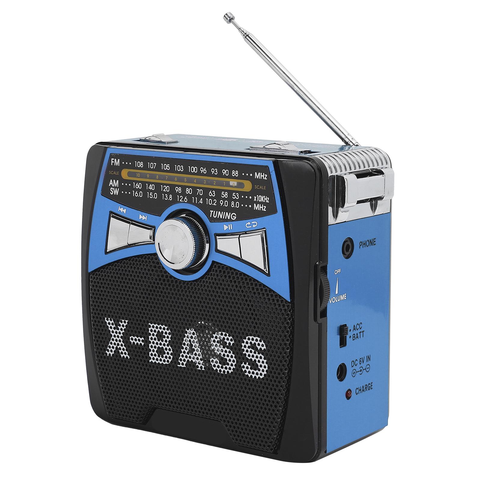 

FM AM SW радио USB полноволновой диапазон портативный радиоплеер с телескопической антенной ( красный) US Plug синий