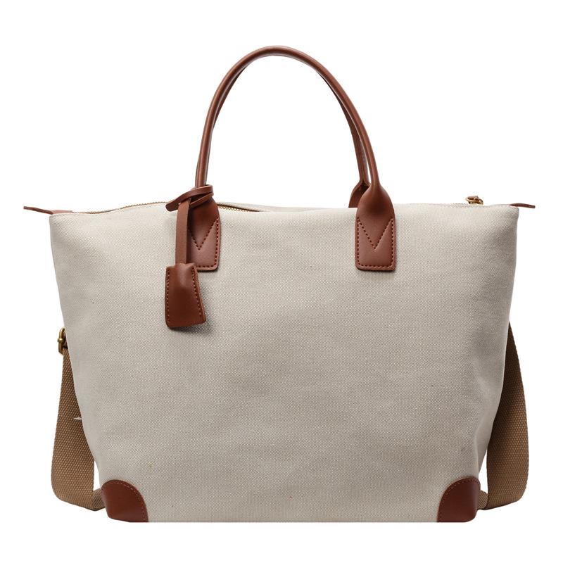 2025 Женская Холщовая Сумка-Тоут Большой Вместимости Легкая - Повседневная Для Коротких Поездок Ручная Кроссбоди