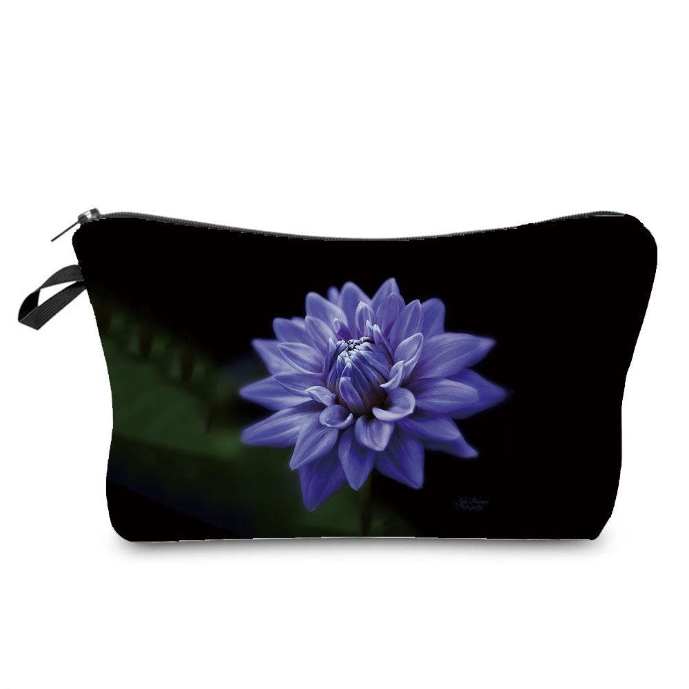 Women Flower Print Cosmetic Bag Toiletries Organize Travel Storage Case 6379