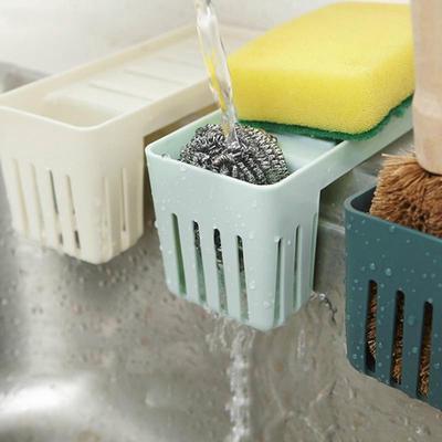 Küche Saugnapf Waschbecken Abfluss Rack Löffel Gabel Container Halter Rack Bürste hängenden Korb