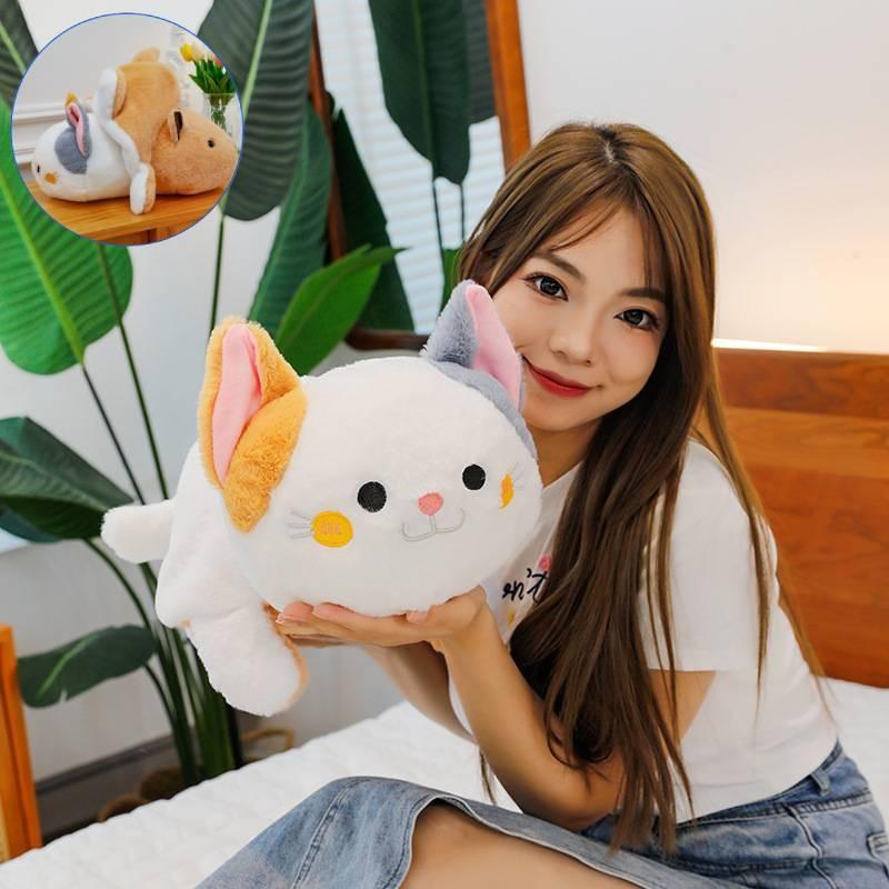 Charming Brown Capybara Plush Doll Cat Transformation Soft Toy For Kids Gift