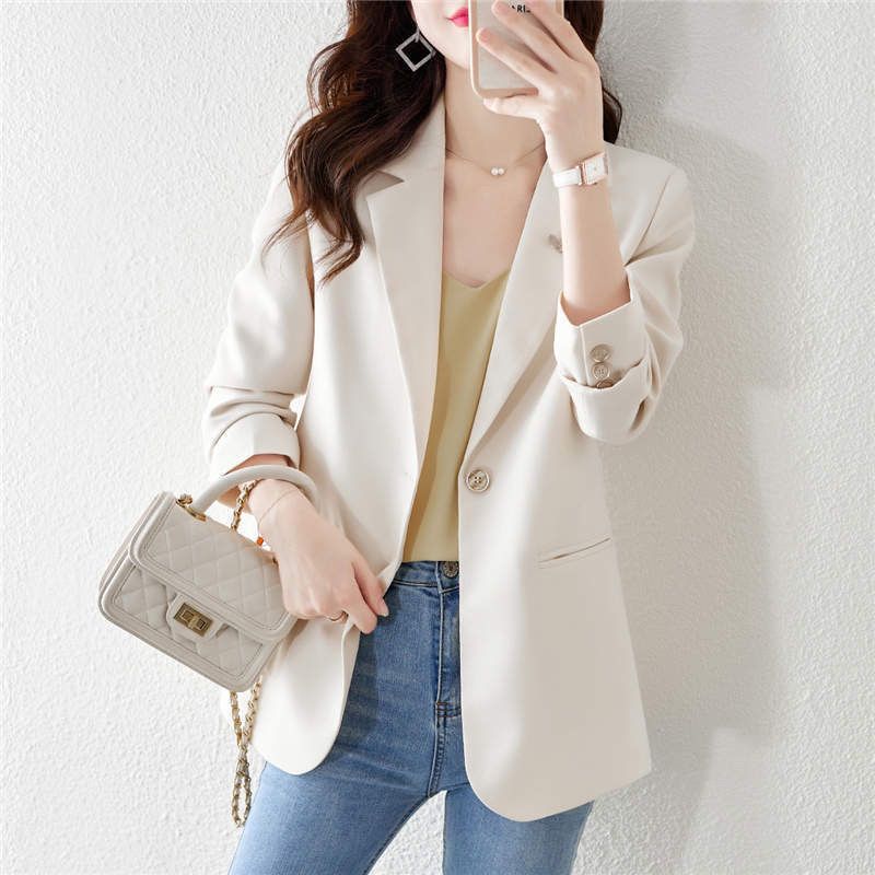 Casual Blazer for Women Petite Autumn New Style Korean Style Short Top with A Sense of Age Reduction