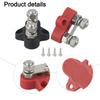 Power Connection Battery Terminal Block 12-48V Battery Connector Intuitive Color-Coded Design Iron Fixing Screw
