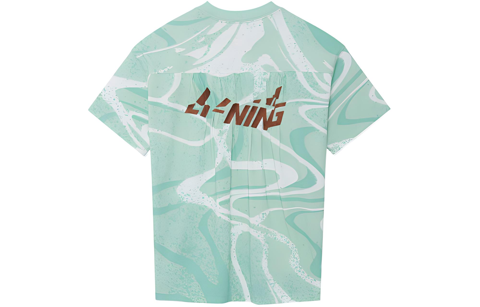 Li Ning Drop Shoulder Sleeve T Shirt Women s Verdant Leaf Green AHSS082-3 L