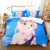 New Anime Girls The Demon Girl Next Door Bedding Set Single Twin Full Queen King Size Bed Set Adult Kid Bedroom Duvetcover Sets