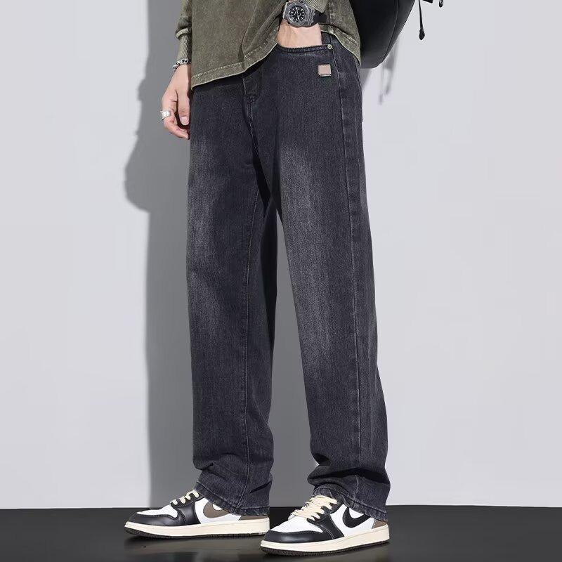 Джинсы JYL мужские Тай-дай Градиент Нишевый Дизайн Прямые На шнурке Широкие Штанины Деним 29 алиса синий