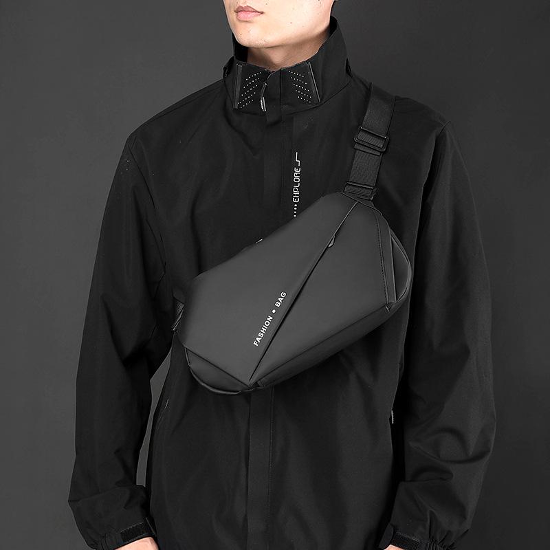 Leder Herren Crossbody Brusttasche im Hongkong-Stil