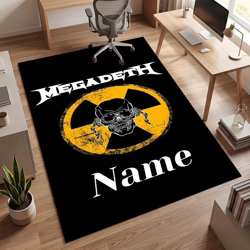 Megadeth (1) Tappeto da Ufficio Personalizzato con Nome Decorazione Elegante per Soggiorno Camera da Letto Cucina