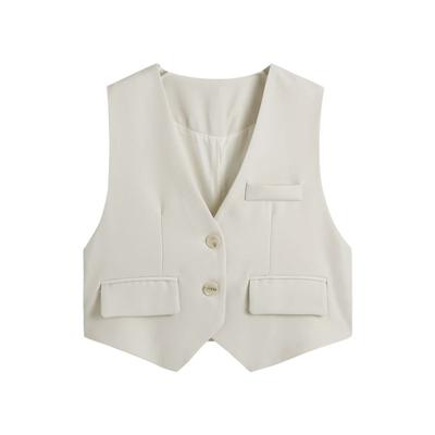 Design Sense Versatile Suit Vest Women's Vest Black Tank Top Outwear Clothes