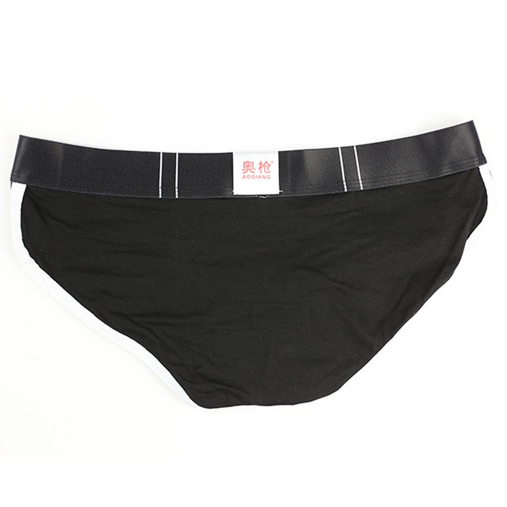 Men's Elastic Tight Low Waist Solid Color Sexy Men's Stretch Skinny Fashion Fun Print Sexy Shorts Cotton Briefs