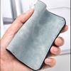 Minimalist PU Leather Men's Short Wallet Two-fold Black Blue Grey Multiple Pockets Large Capacity ID Card Holder Men Women