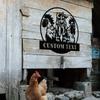 Personalized Chicken Metal Sign Custom Farmhouse Wall Art